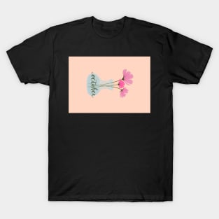 October Cosmos in a blue vase T-Shirt